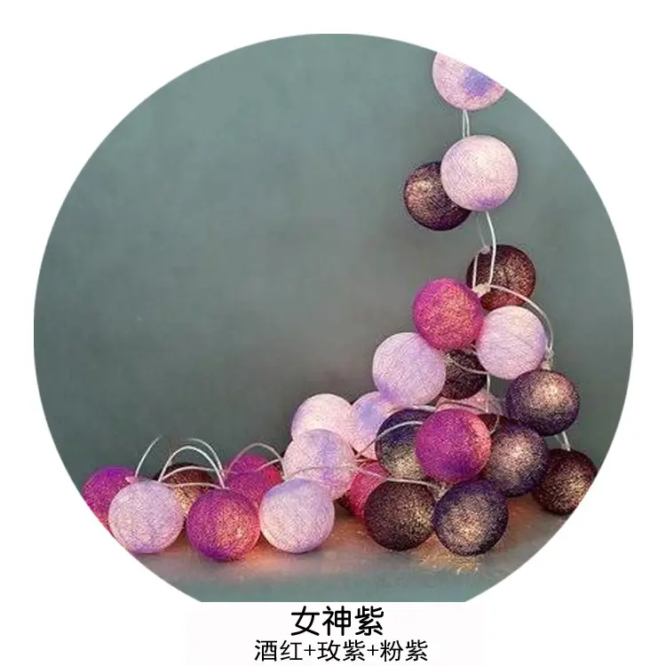 Cotton Ball LED String Decoration for Home Room Decor - Image 18