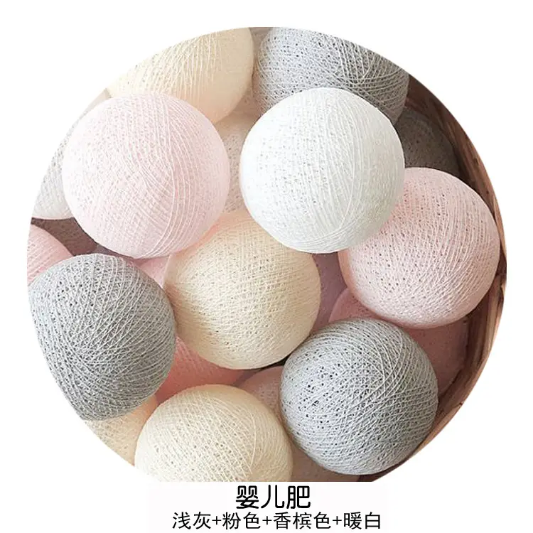 Cotton Ball LED String Decoration for Home Room Decor - Image 2