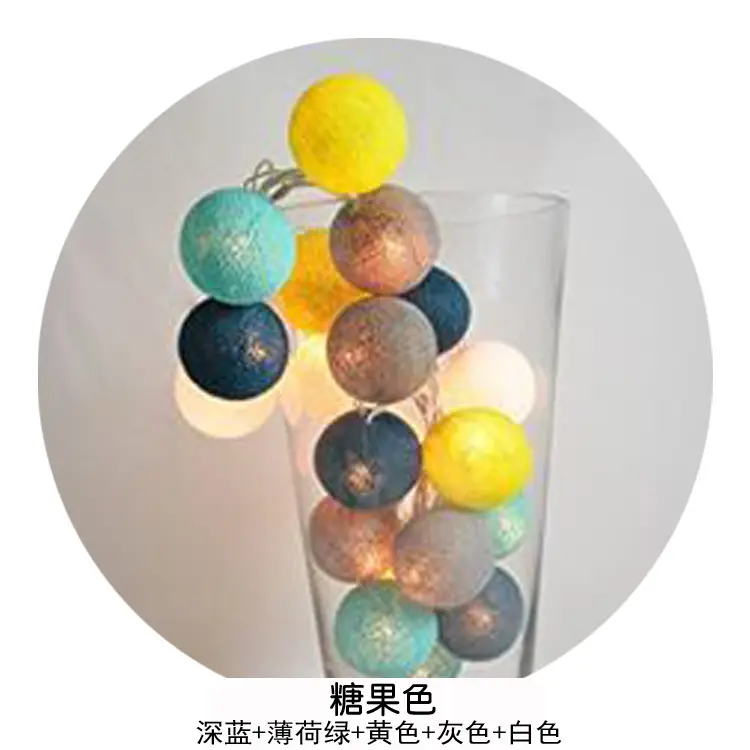 Cotton Ball LED String Decoration for Home Room Decor - Image 23