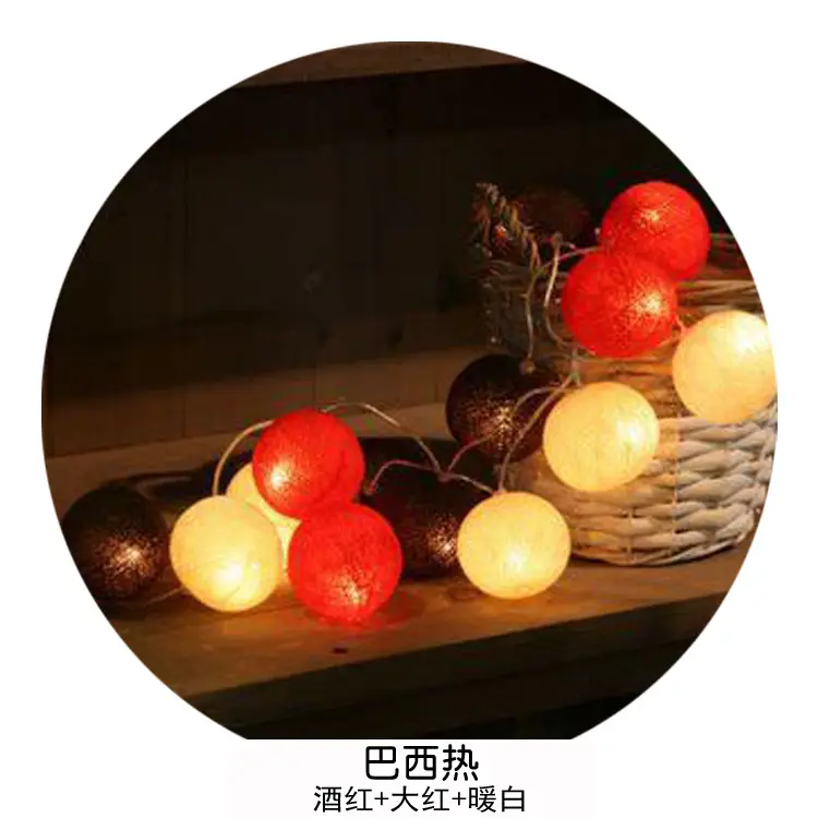 Cotton Ball LED String Decoration for Home Room Decor - Image 27
