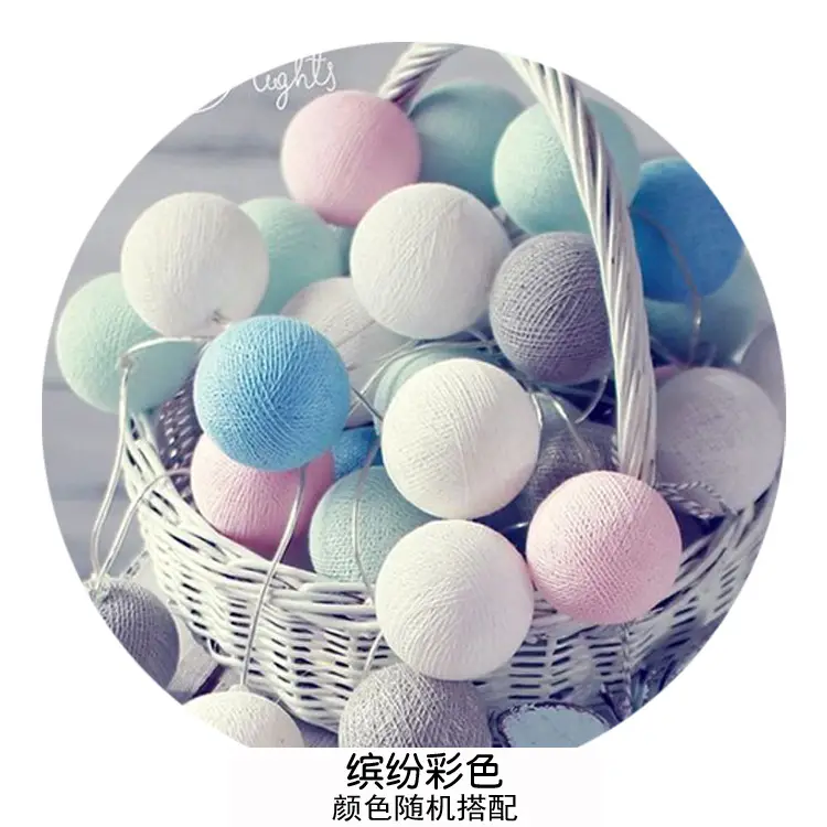 Cotton Ball LED String Decoration for Home Room Decor - Image 30