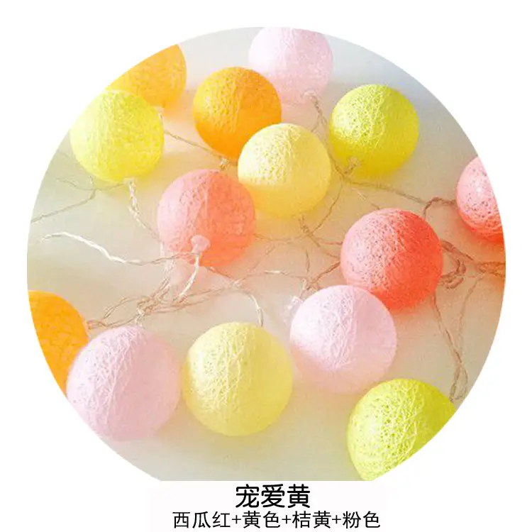 Cotton Ball LED String Decoration for Home Room Decor - Image 6