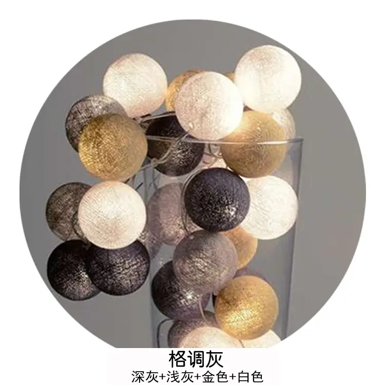Cotton Ball LED String Decoration for Home Room Decor - Image 9