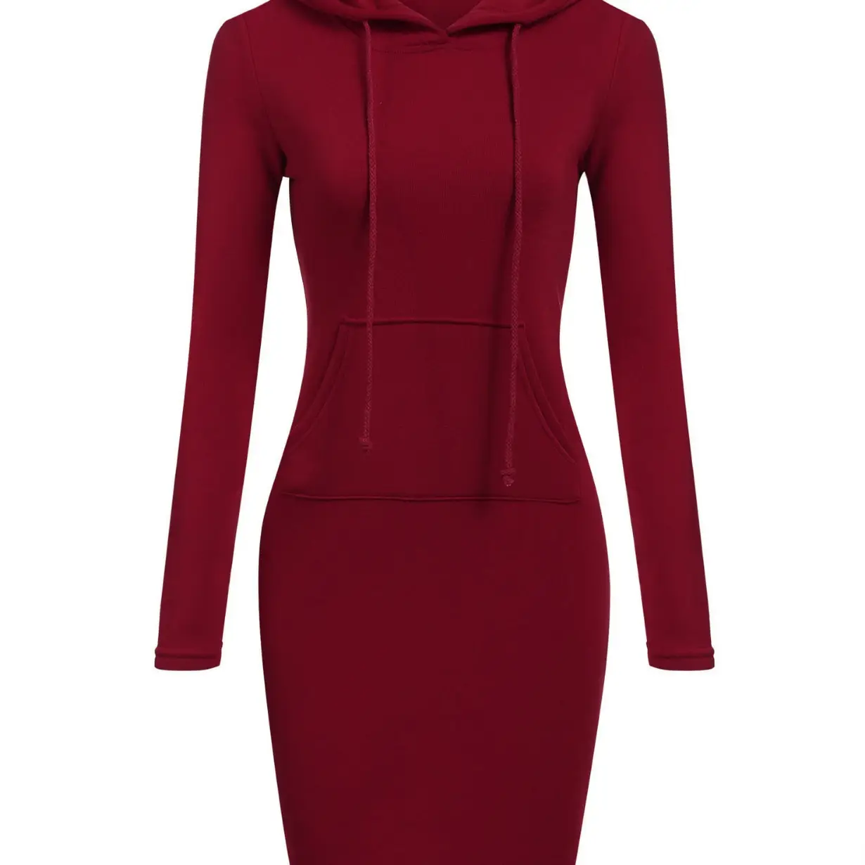 Blue Hooded Sweatshirt Long Sleeve Drawstring Pockets - Image 59