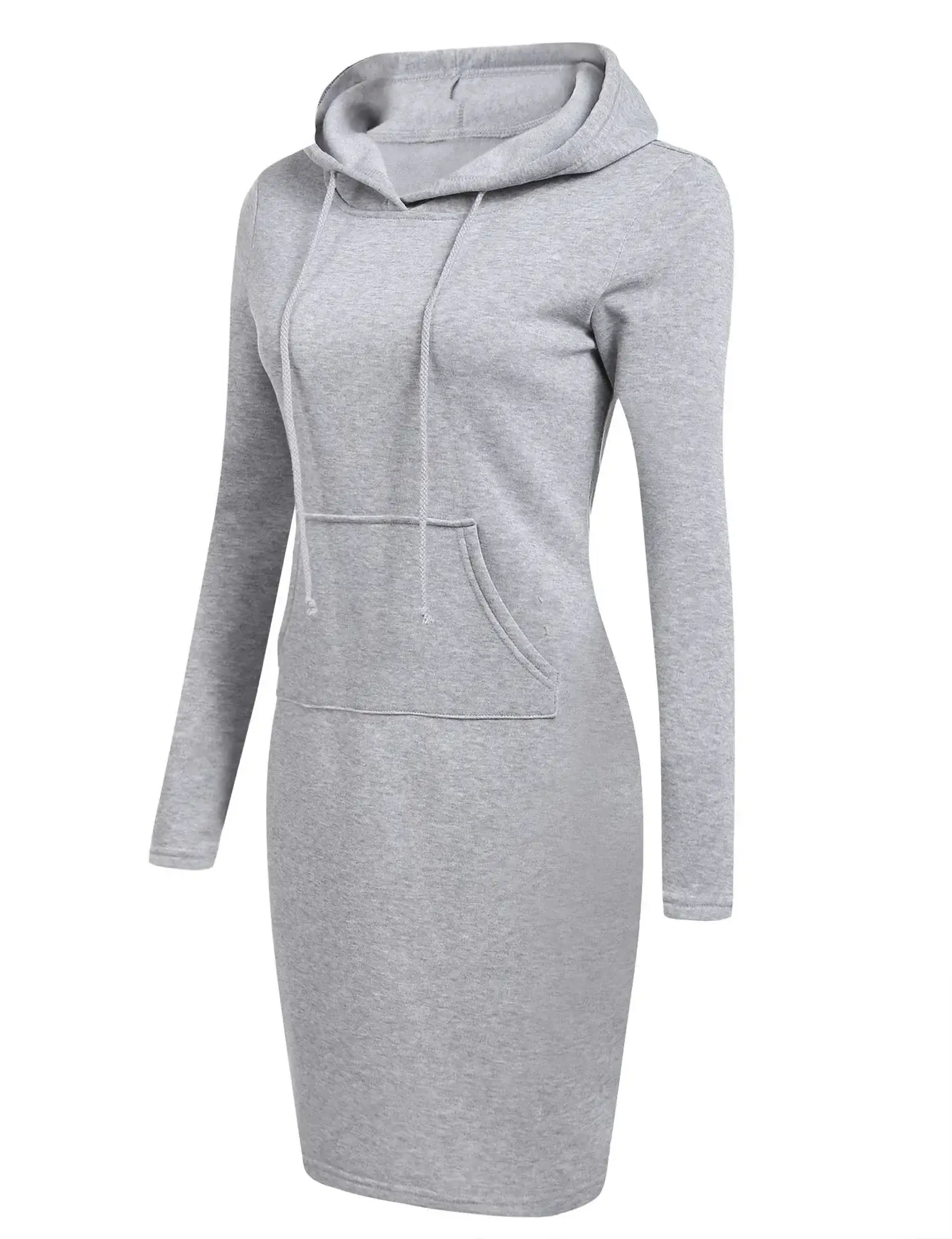 Blue Hooded Sweatshirt Long Sleeve Drawstring Pockets - Image 21