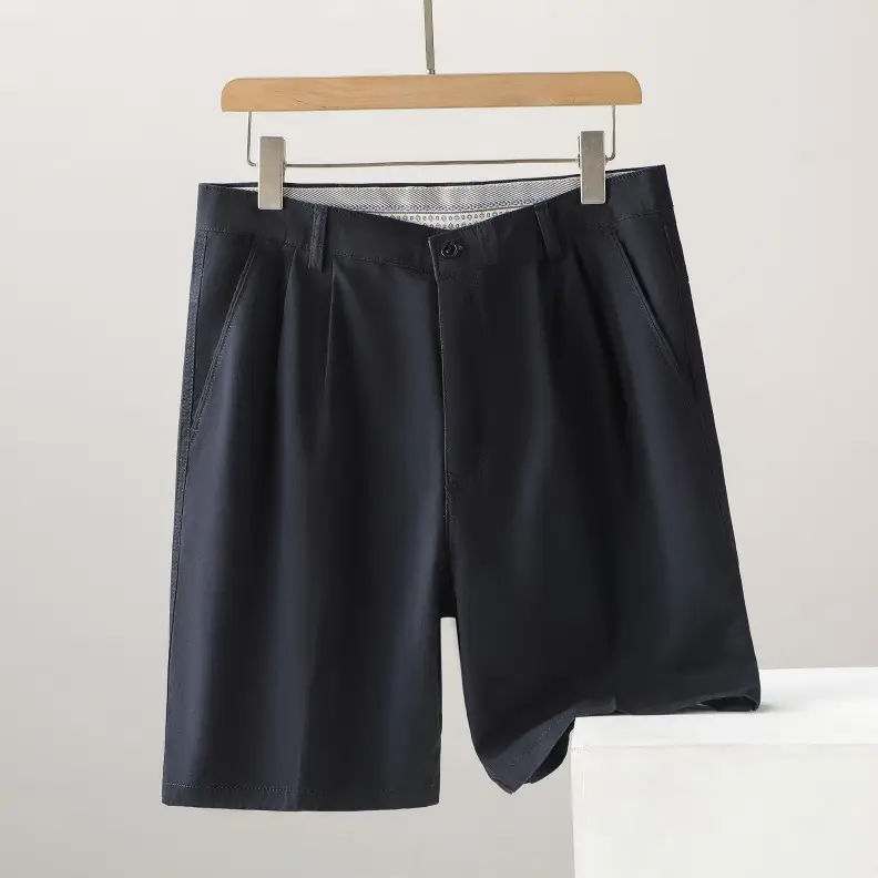 Men's High-Waisted Cotton Shorts Grey Black White - Image 9
