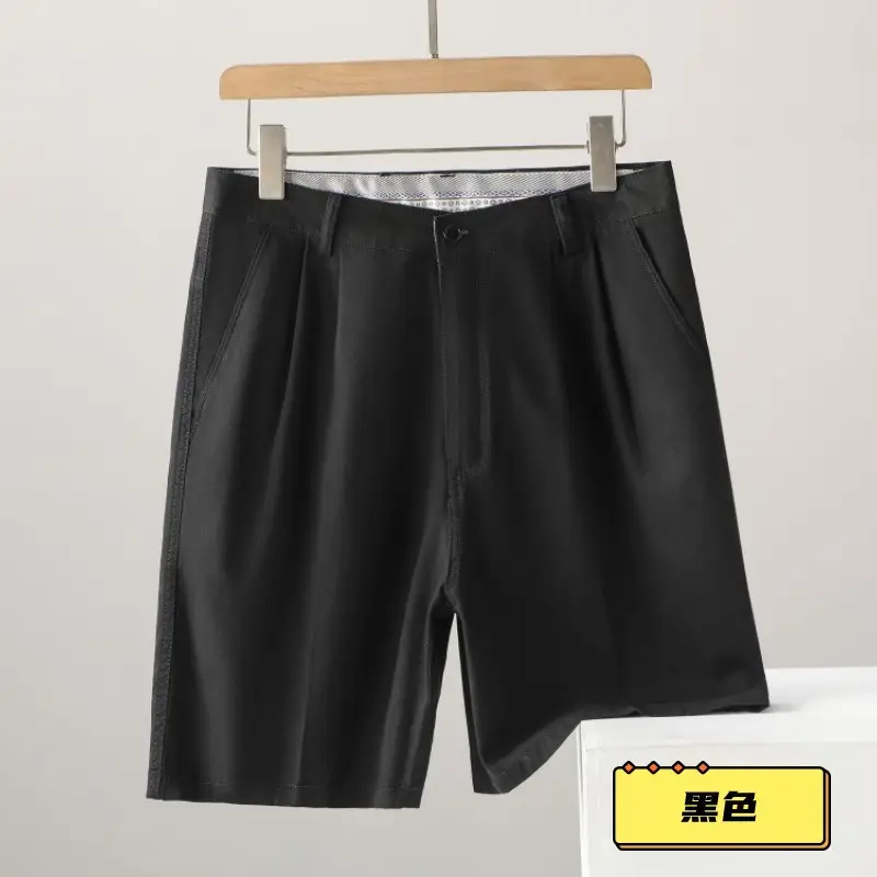 Men's High-Waisted Cotton Shorts Grey Black White - Image 2