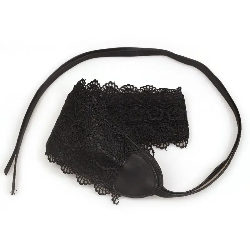 Black Lace Wide Belt for Women