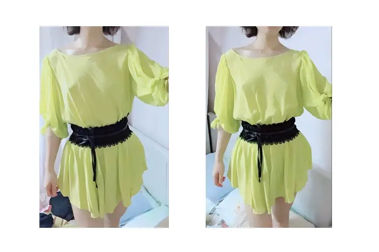 Black Lace Wide Belt for Women — feature 2