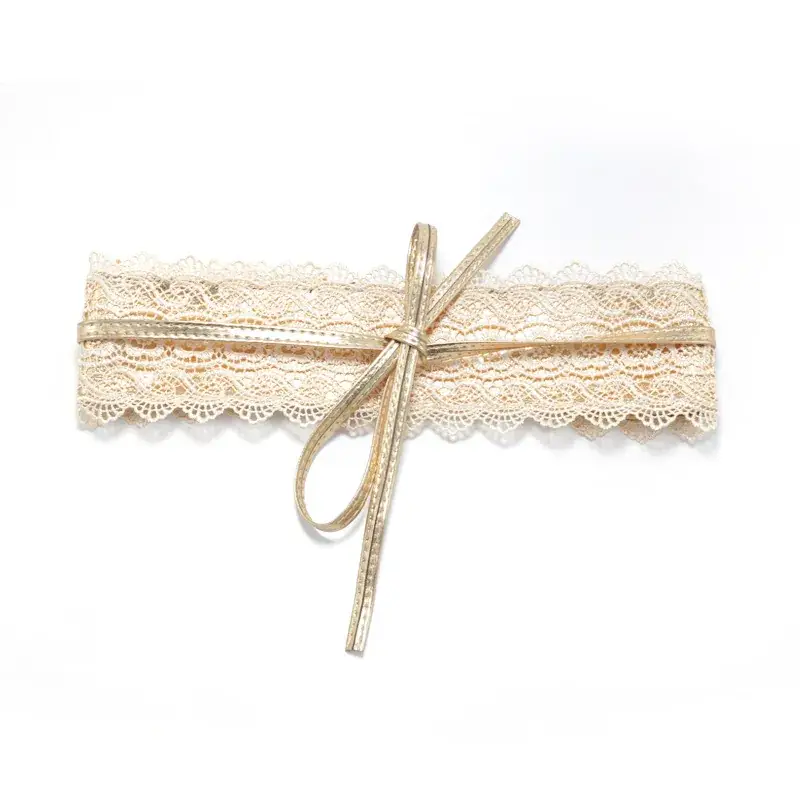Black Lace Wide Belt for Women