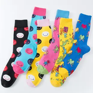 Spot fashion color men's socks couple socks casual socks wholesale seafood series happy fashion socks — feature 11
