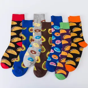 Spot fashion color men's socks couple socks casual socks wholesale seafood series happy fashion socks — feature 13