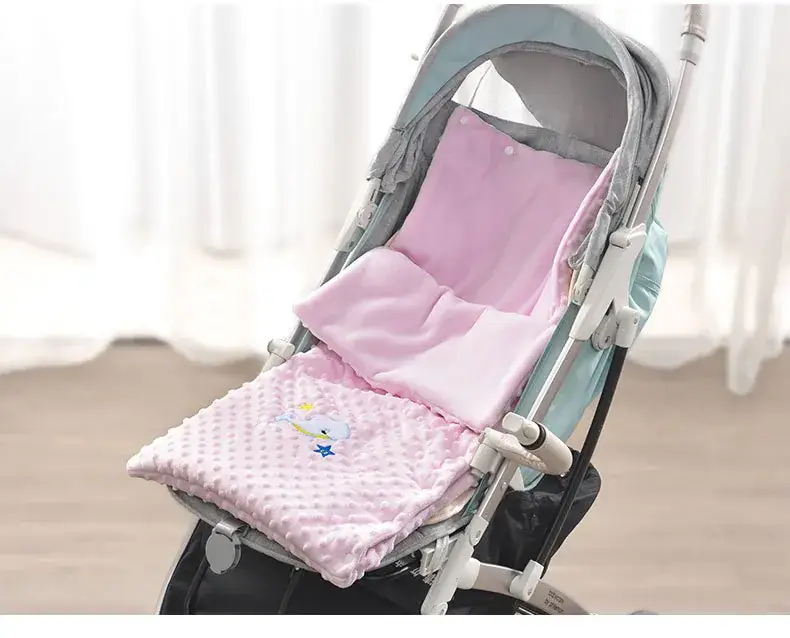 Newborn Blanket with Teddy Bear Design, Soft Blue, Anti-Jump Quilted — feature 13