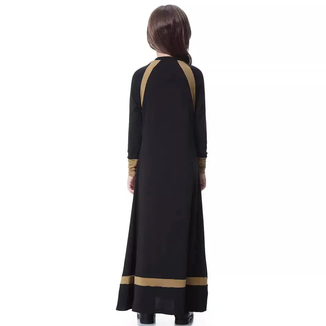 Girls Long Sleeve Cross Border Dress Grey Blue - Image 9
