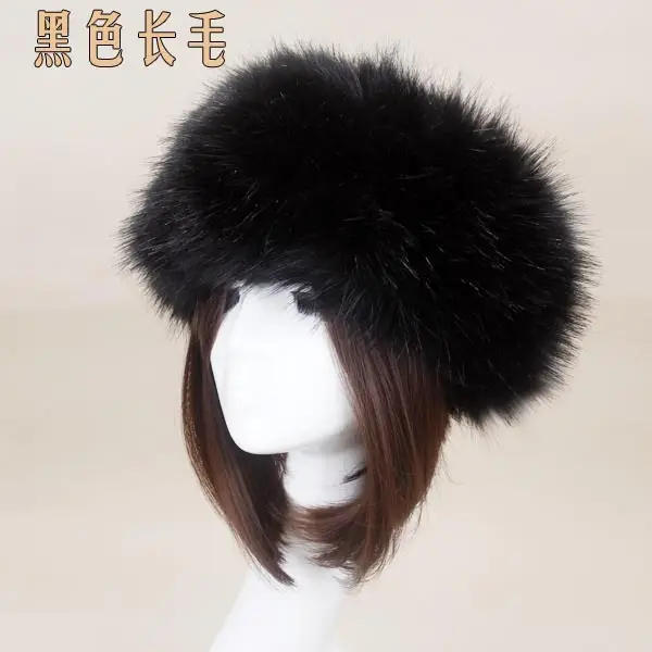 Pink Faux Fur Ring Headwear for Women - Image 11