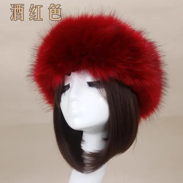 Pink Faux Fur Ring Headwear for Women - Image 15