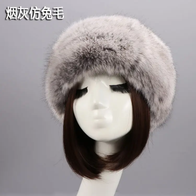 Pink Faux Fur Ring Headwear for Women - Image 22