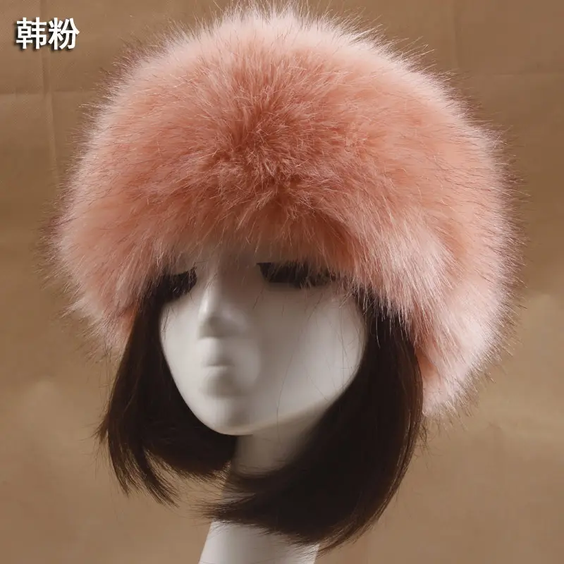 Pink Faux Fur Ring Headwear for Women - Image 26