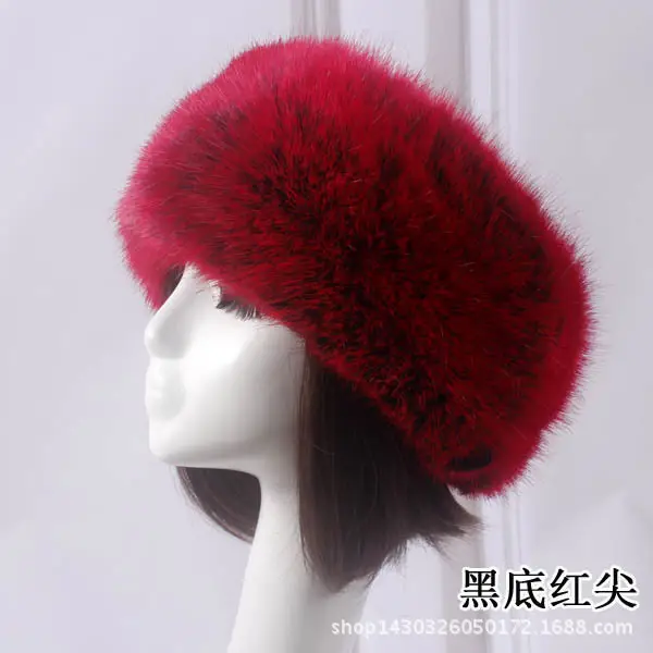 Pink Faux Fur Ring Headwear for Women - Image 3