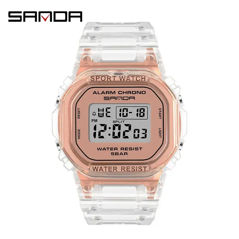 Transparent Square Analog Watch for Men Waterproof Sports Wear - Image 9