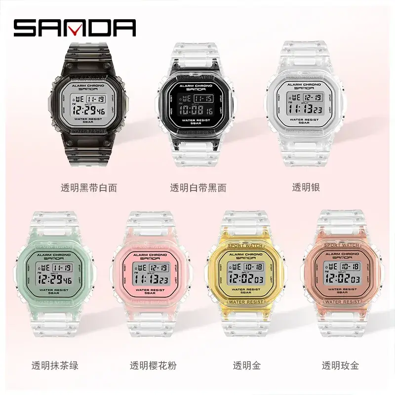 Transparent Square Analog Watch for Men Waterproof Sports Wear - Image 11