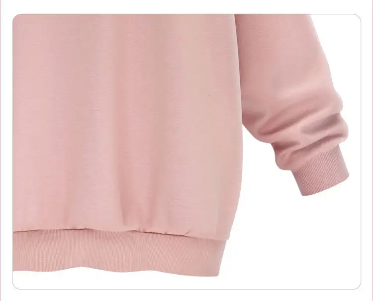 2022 Women's Pink & Grey Hooded Hoodie Large — feature 17