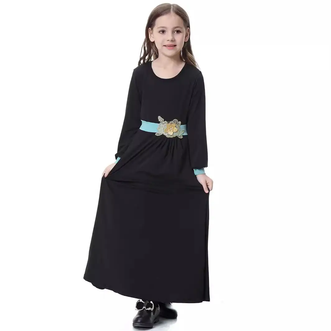Girls Green Long Sleeve Dress Middle East