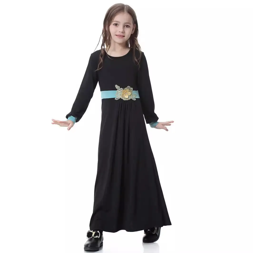 Girls Green Long Sleeve Dress Middle East