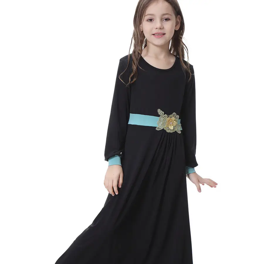 Girls Green Long Sleeve Dress Middle East