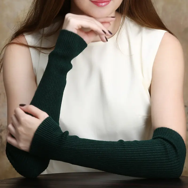 Women's Long Knitted Finger Gloves for Winter Warmth - Image 20