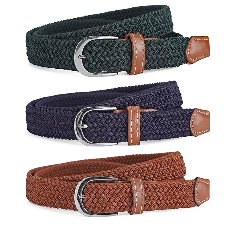 Unisex Braided Canvas Belt for Men Women