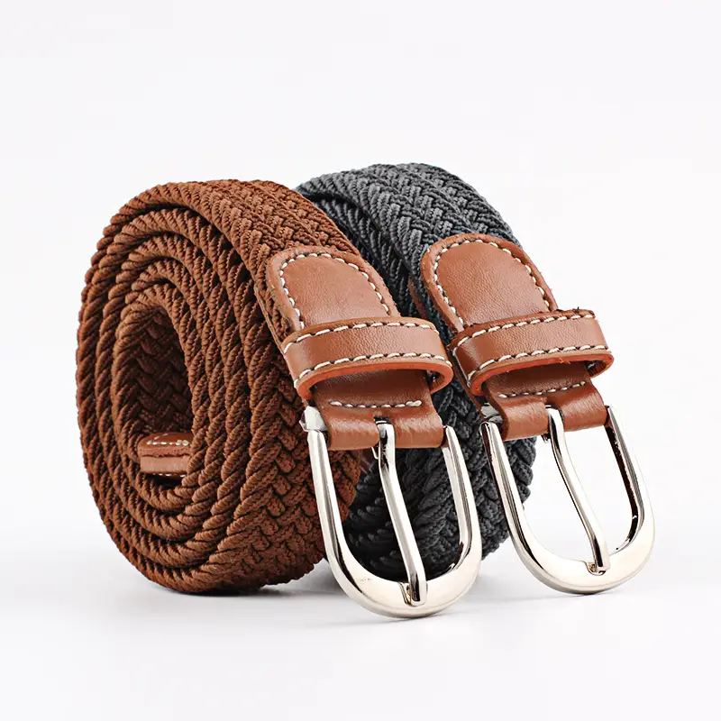Unisex Braided Canvas Belt for Men Women