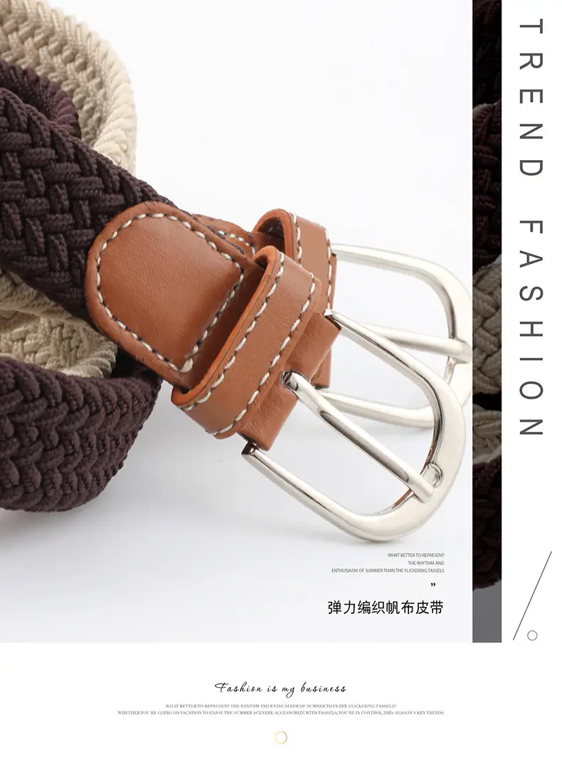 Unisex Braided Canvas Belt for Men Women — feature 18