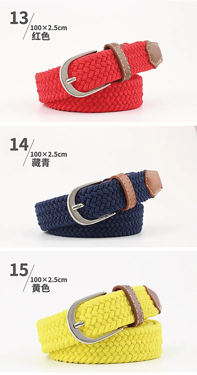 Unisex Braided Canvas Belt for Men Women — feature 25