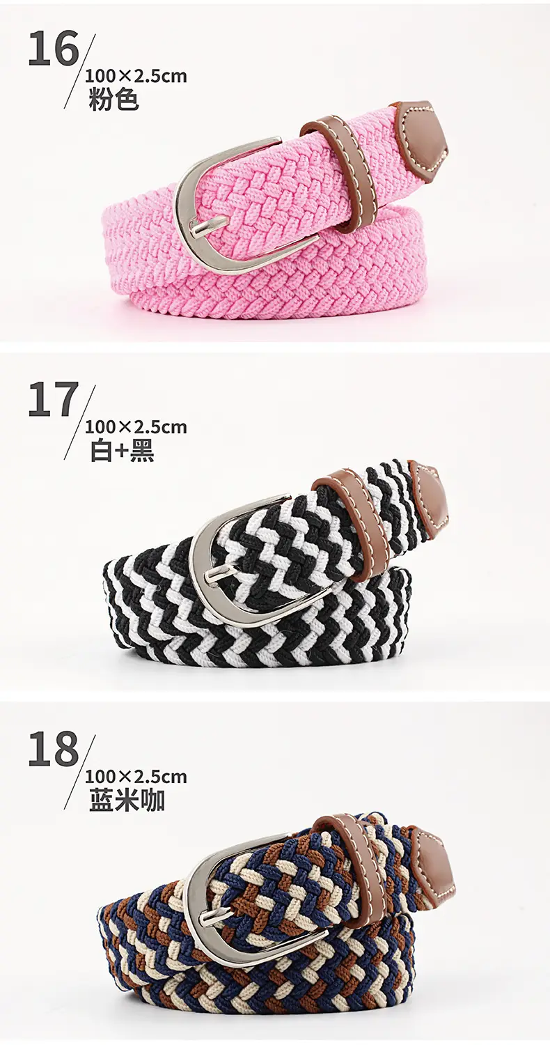 Unisex Braided Canvas Belt for Men Women — feature 26