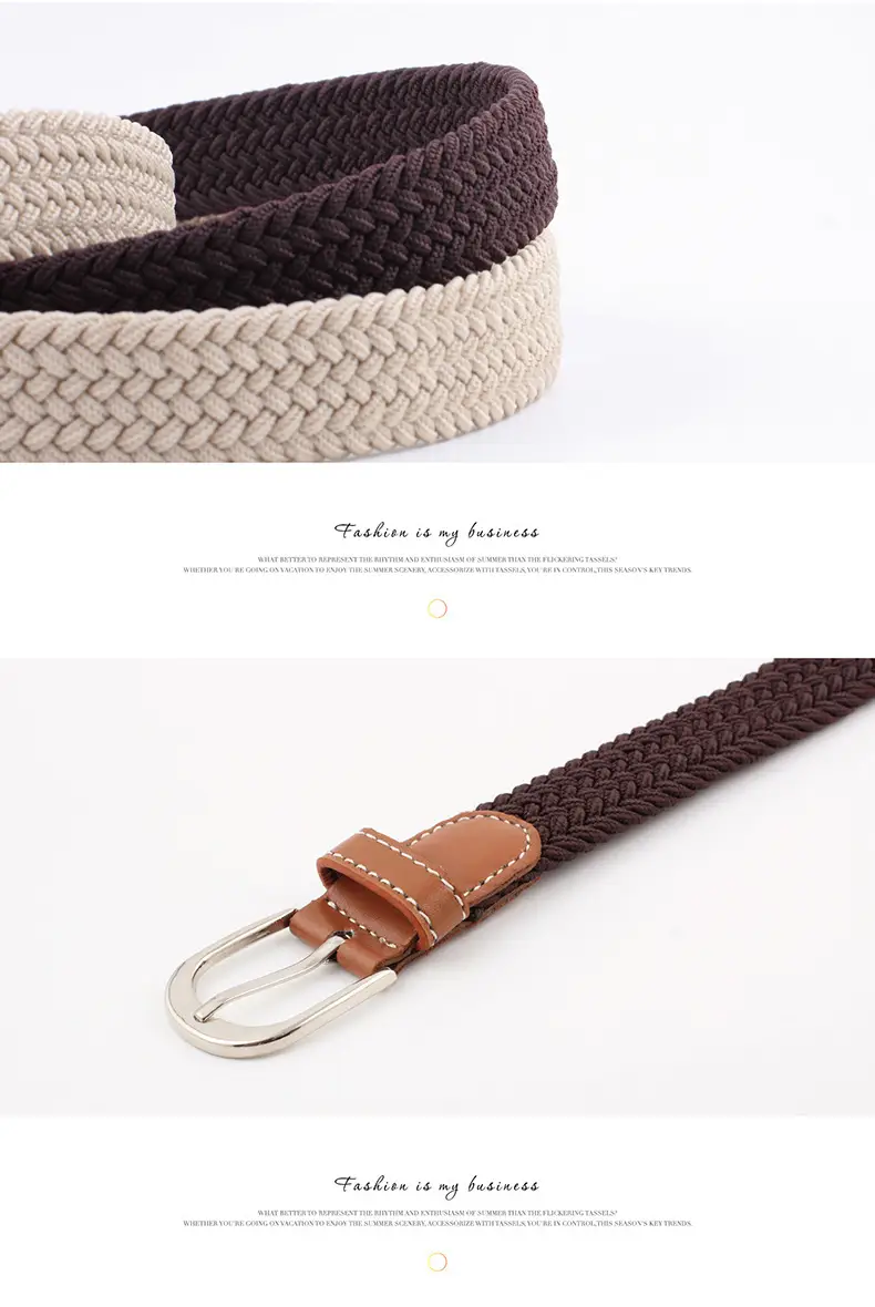Unisex Braided Canvas Belt for Men Women — feature 32