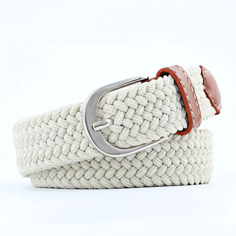 Unisex Braided Canvas Belt for Men Women
