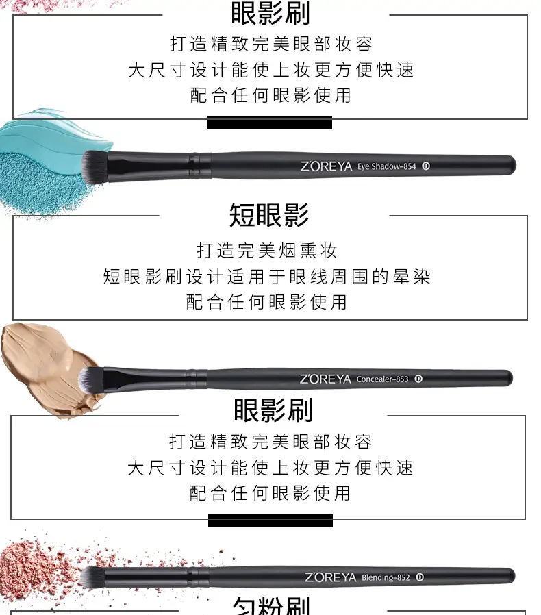 15-Piece Cross-Border Makeup Brush Set Black — feature 10