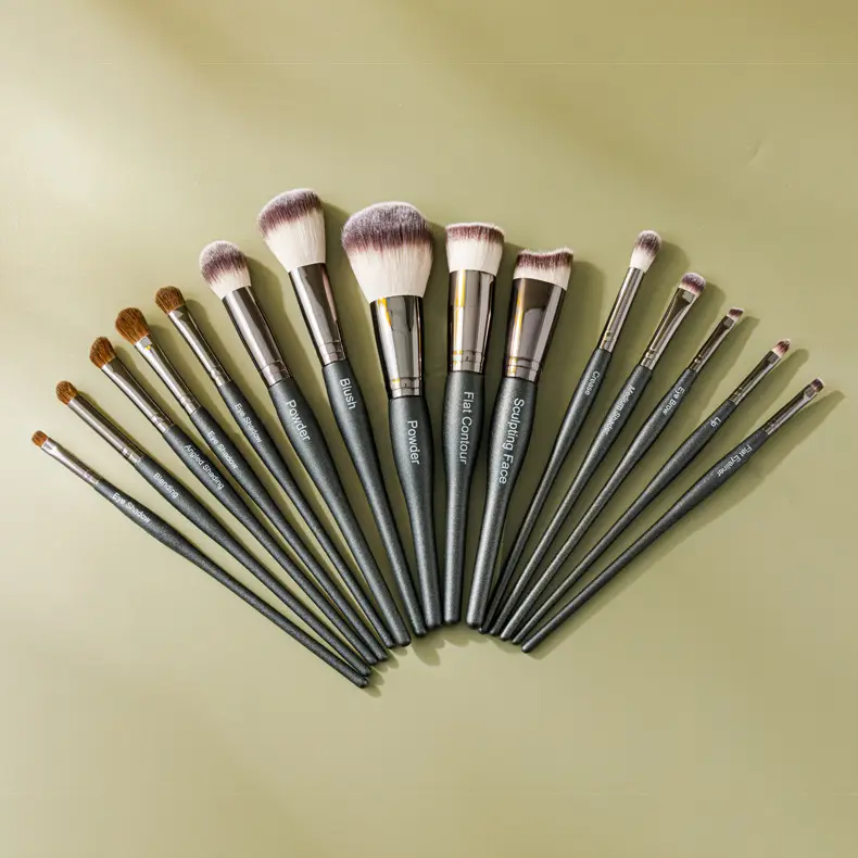 15-Piece Cross-Border Makeup Brush Set Black — feature 14