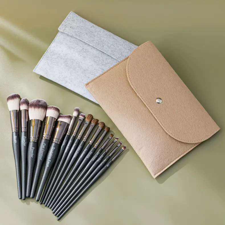 15-Piece Cross-Border Makeup Brush Set Black — feature 18