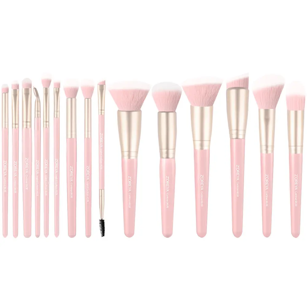 15-Piece Cross-Border Makeup Brush Set Black - Image 3
