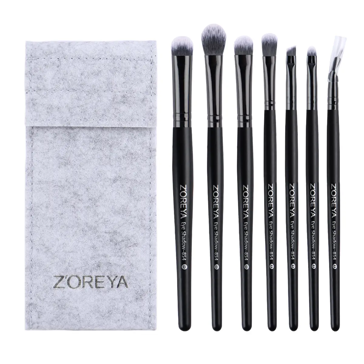 Zoelya 7 Black Eye Makeup Brush Set Beauty Tools - Image 2
