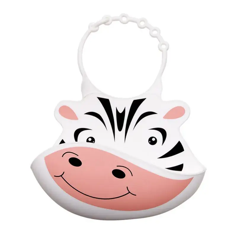 Pink Silicone Baby Eating Bib Waterproof - Image 4