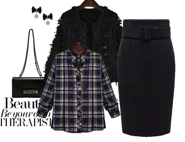 2024 Woolen Hip-Covering Skirt Large - Image 5