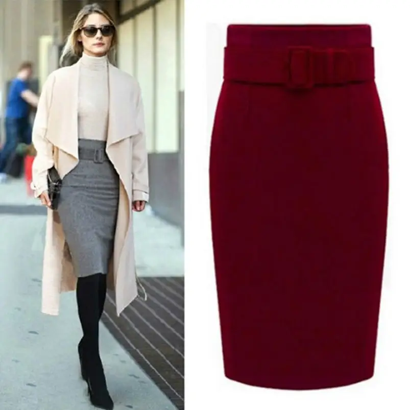 2024 Woolen Hip-Covering Skirt Large - Image 2