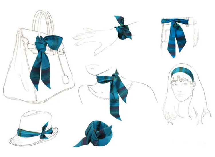Xiangchen Geometric Silk Scarf for Women — feature 16