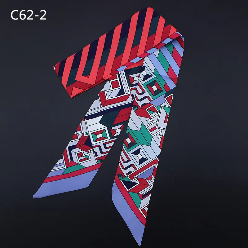 Xiangchen Geometric Silk Scarf for Women - Image 2