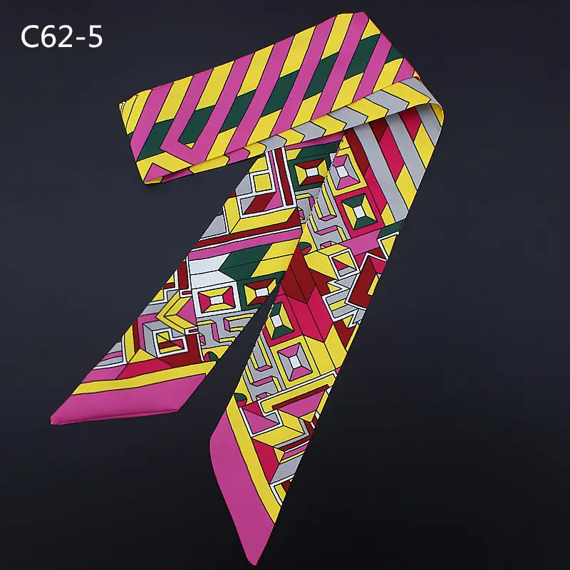 Xiangchen Geometric Silk Scarf for Women - Image 5