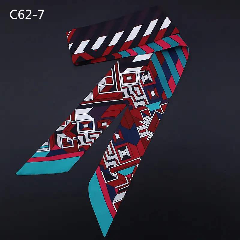 Xiangchen Geometric Silk Scarf for Women - Image 7
