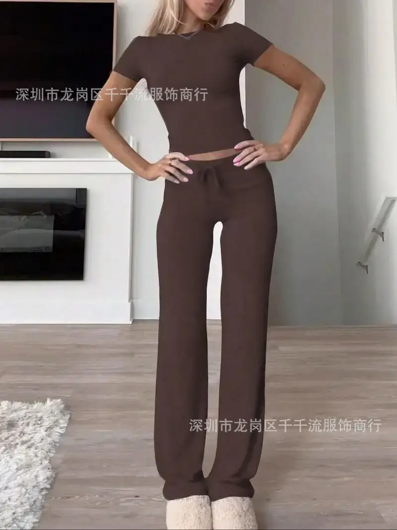 Brown Casual Shorts Set for Women 2024 - Image 9